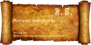 Morvay Barakony névjegykártya